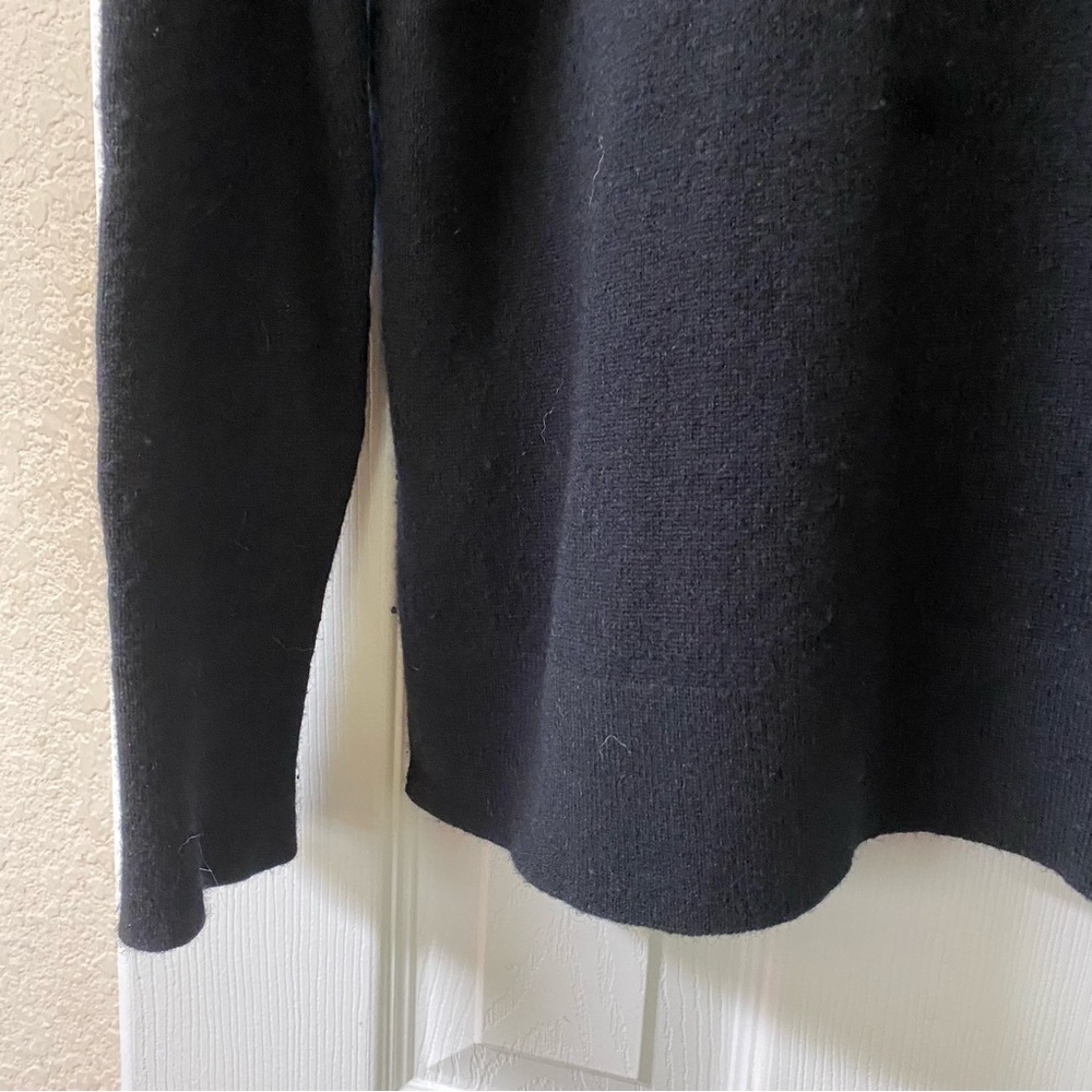 Allude 100% Cashmere Black V-Neck Pullover Womens Size XL Eco-Friendly Sweater - Picture 9 of 12